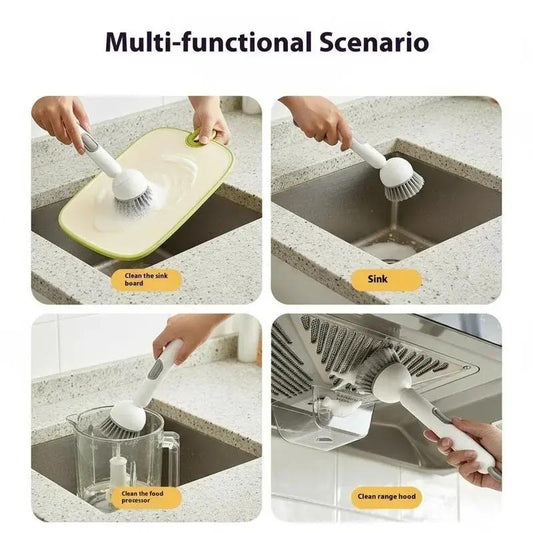 Kitchen Cleaning Brush Set | Multi-Purpose Scrub Brushes for Kitchen & Home