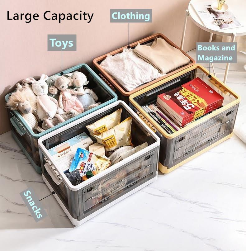 Foldable Storage Box with Lid | Large Capacity Clothes & Closet Organizer