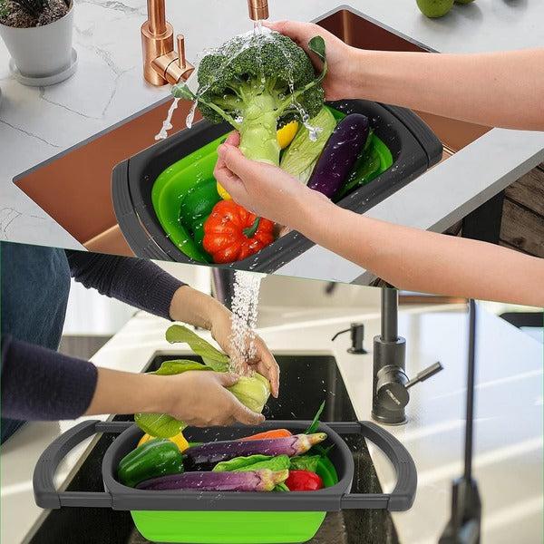 Foldable Vegetable Basket | Collapsible Fruit and Vegetable Washing Basket