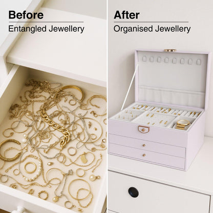 Jewellery Organizer Box | Multi-Compartment Jewellery Storage Case