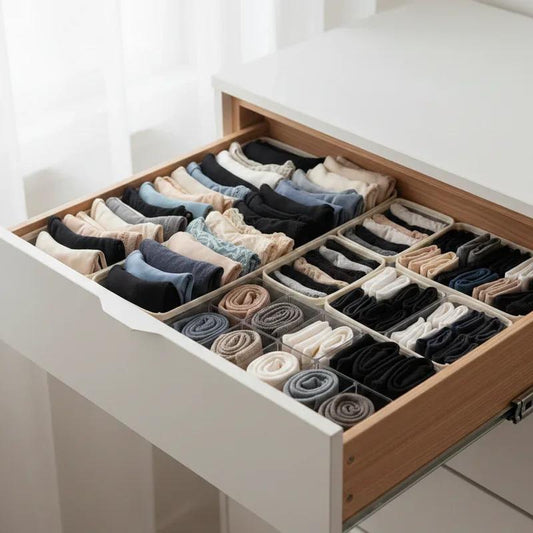 Drawer Organizer | Adjustable Storage Divider for Clothes, Kitchen & Office