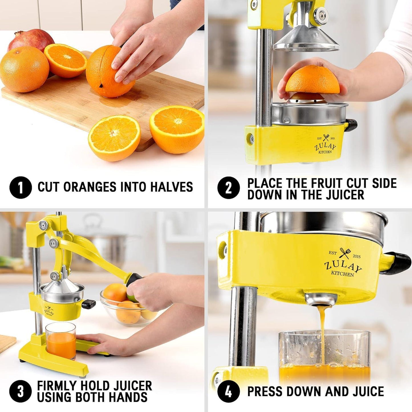 Manual Juicer | Hand Press Citrus Juicer for Fresh Fruit Juice