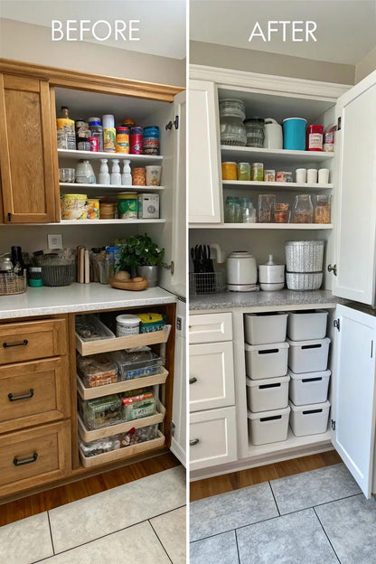 Storage Bin Set | Stackable Multi-Purpose Home & Pantry Organizer