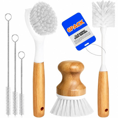 Kitchen Cleaning Brush Set | Multi-Purpose Scrub Brushes for Kitchen & Home