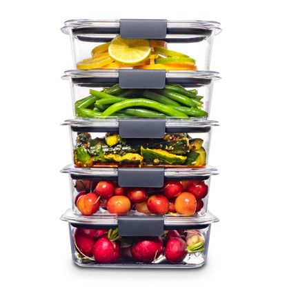 Nesting Food Storage Containers | BPA-Free Airtight Stackable Container Set