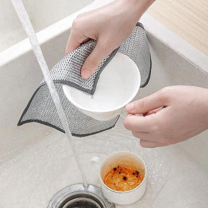 Dish Washing Mesh Cloth | Reusable Non-Scratch Kitchen Cleaning Cloth