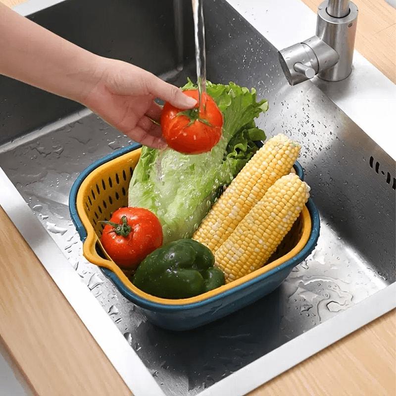 Foldable Vegetable Basket | Collapsible Fruit and Vegetable Washing Basket