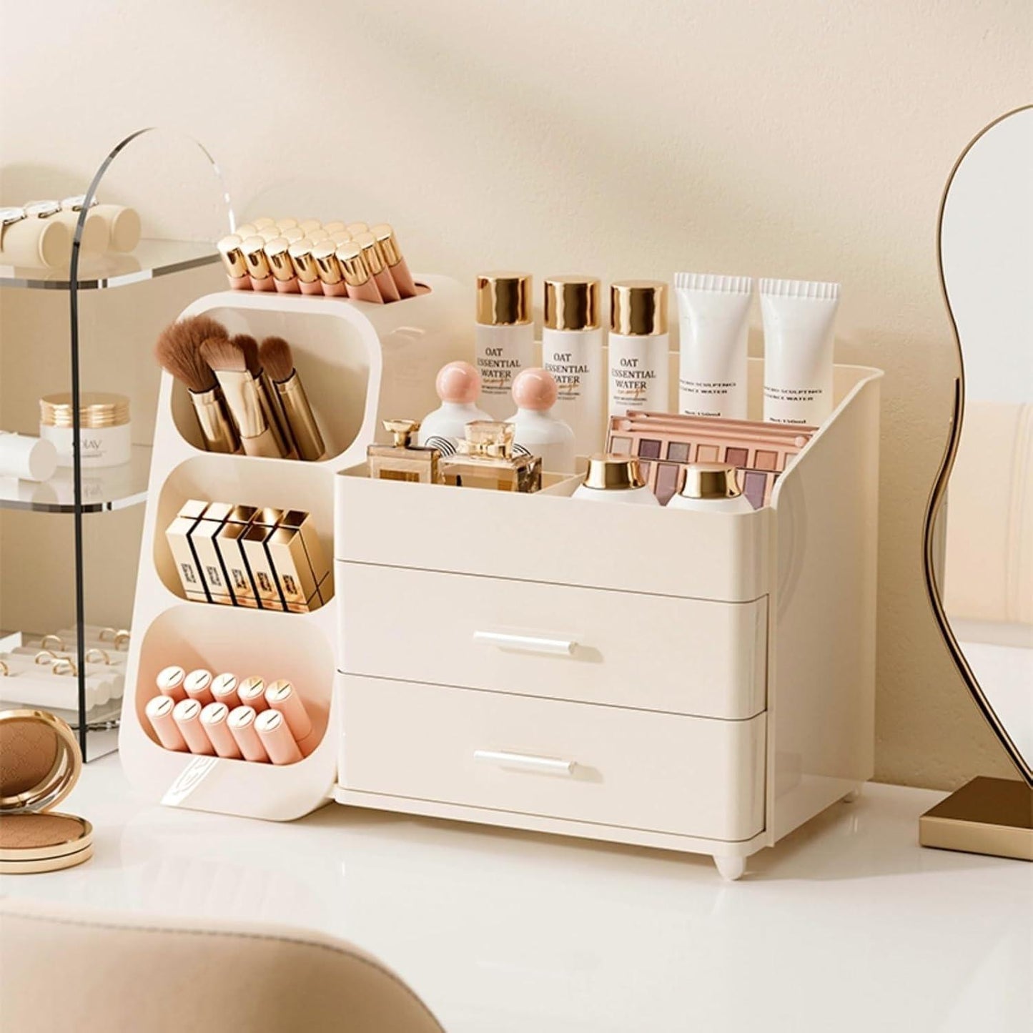 Cosmetic & Makeup Organizer with Drawers | Vanity Storage Box