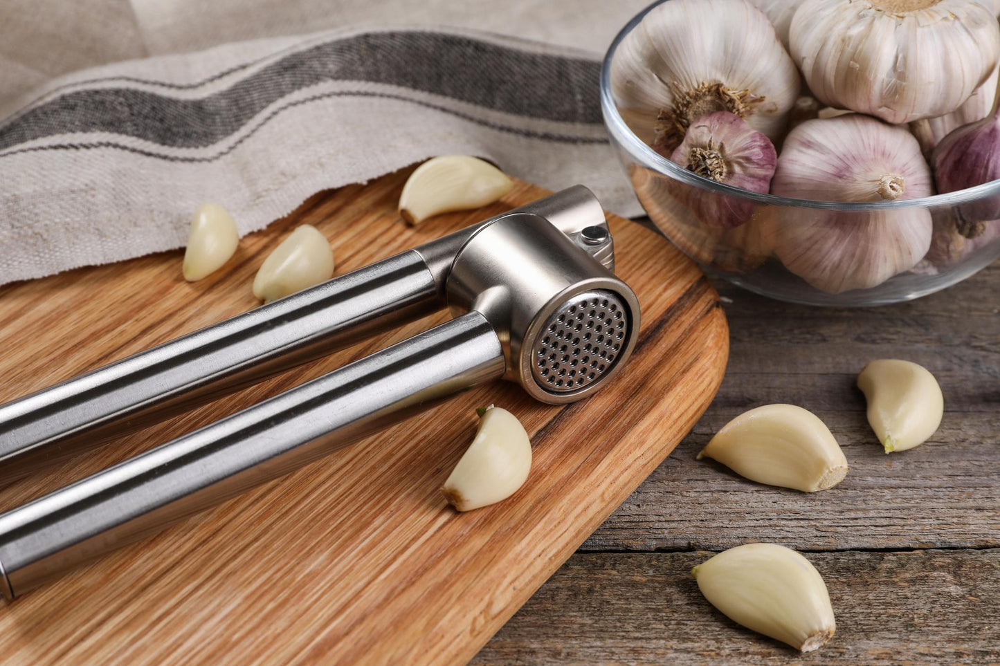 Garlic Press | Premium Stainless Steel Garlic Crusher & Mincer