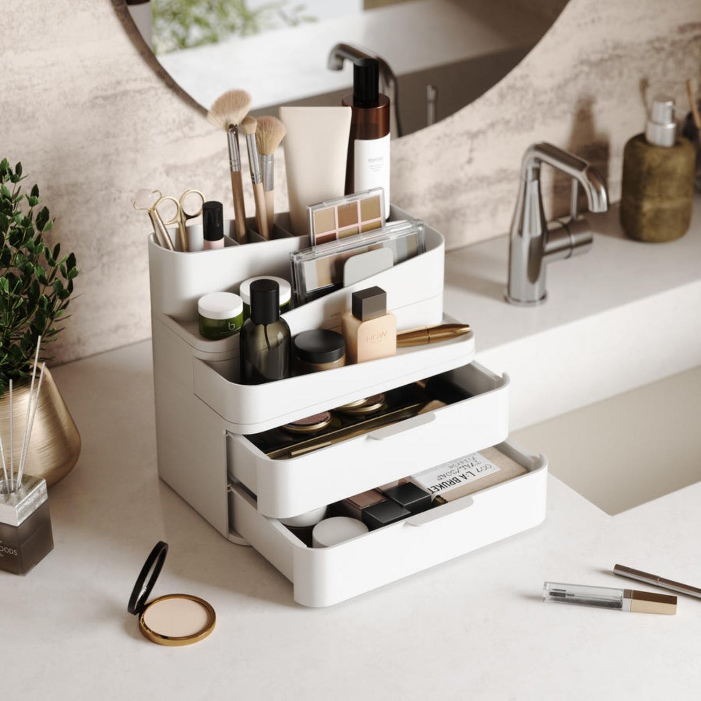 Cosmetic & Makeup Organizer with Drawers | Vanity Storage Box