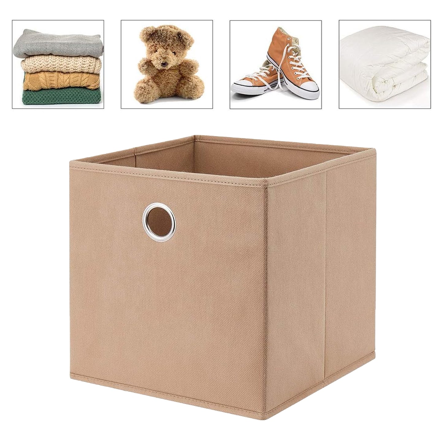 Foldable Square Storage Box (20x20 Cm  1 Pc)