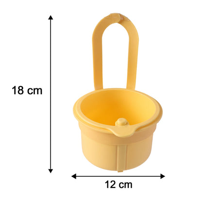 Plastic Hanging Kitchen Sink Drain Basket And Food Strainer With Handle (1 Pc)