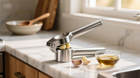 Garlic Press | Premium Stainless Steel Garlic Crusher & Mincer