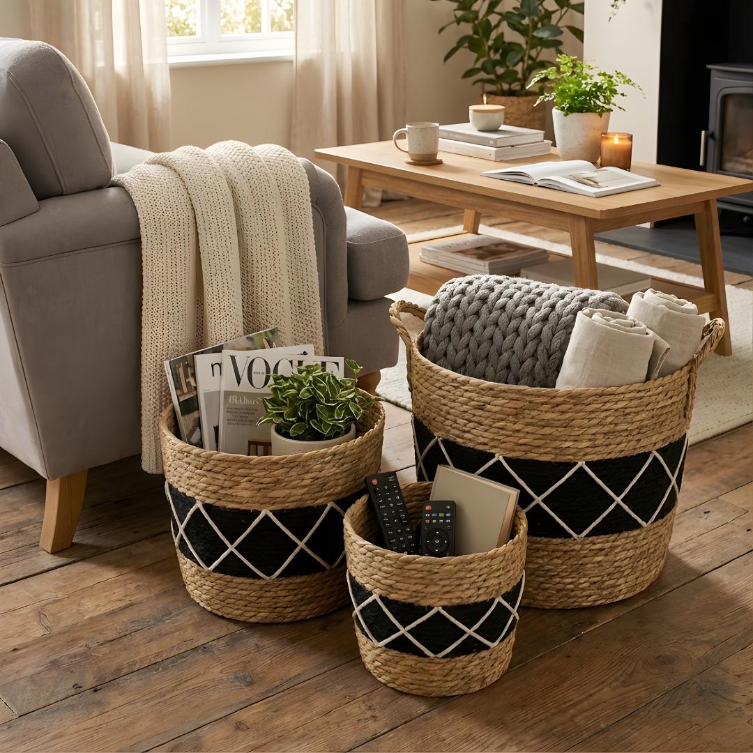 Storage Basket | Multi-Purpose Home Organizer with Handles