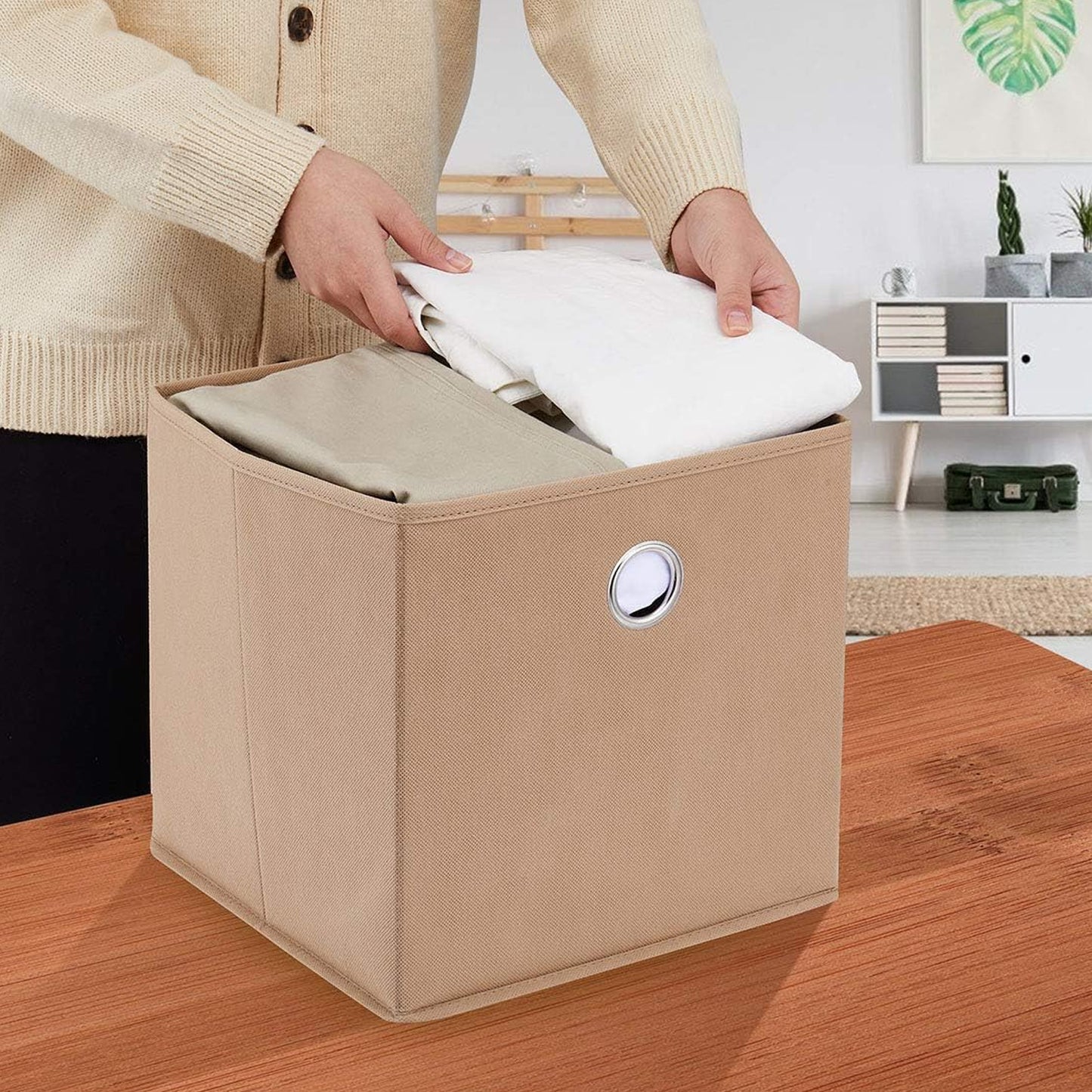 Foldable Square Storage Box (20x20 Cm  1 Pc)