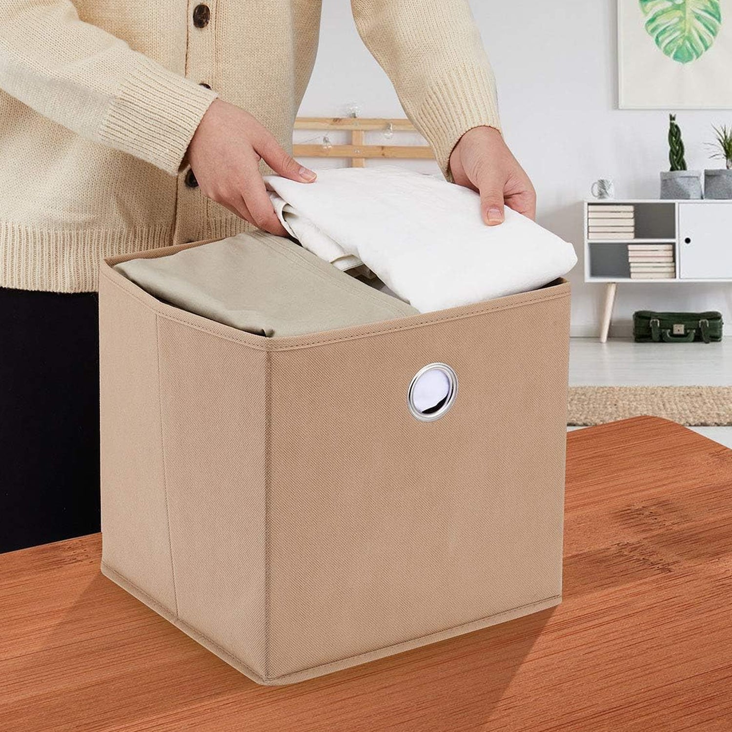 Foldable Square Storage Box (20x20 Cm  1 Pc)