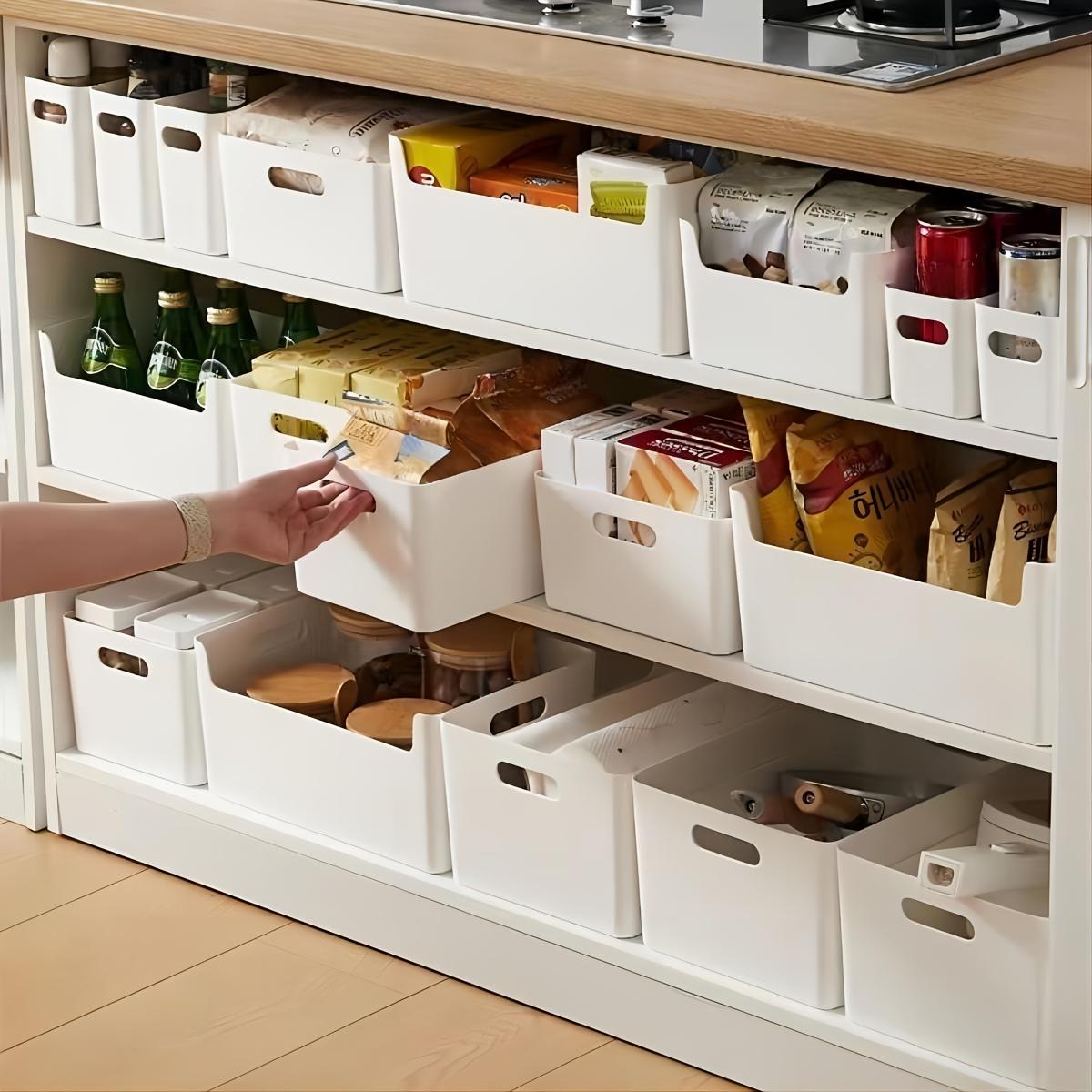 Storage Bin Set | Stackable Multi-Purpose Home & Pantry Organizer
