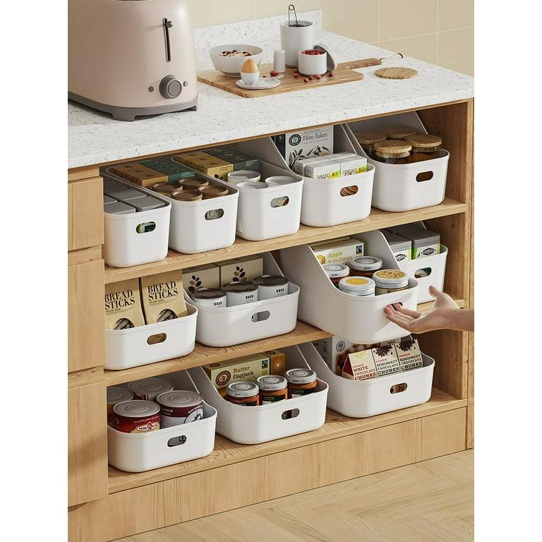Storage Bin Set | Stackable Multi-Purpose Home & Pantry Organizer