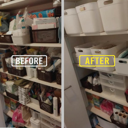 Storage Bin Set | Stackable Multi-Purpose Home & Pantry Organizer