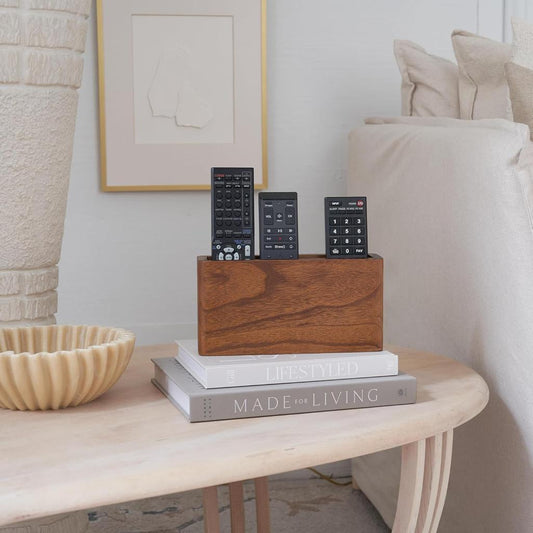 Remote Control Holder | Multi-Compartment Remote & Desktop Organizer
