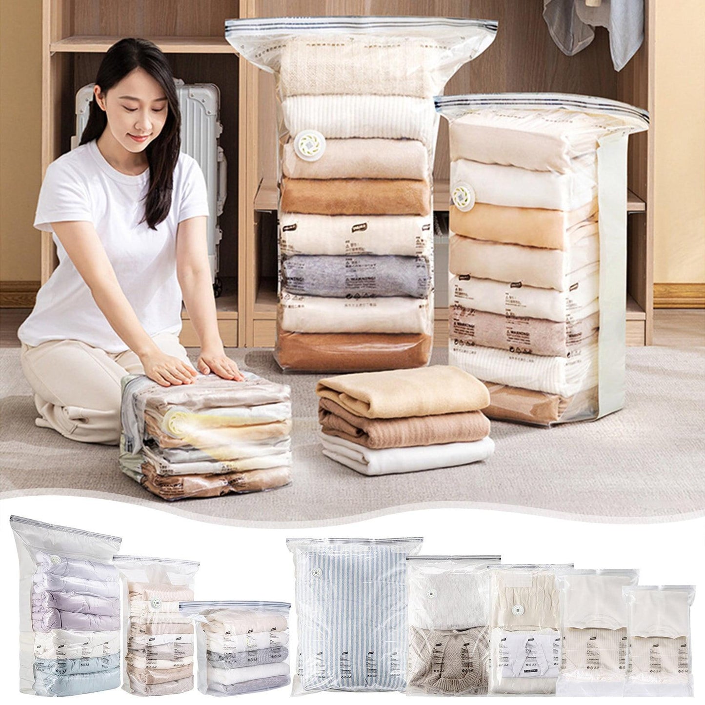 Vacuum Storage Bags | Space Saving Compression Bags for Clothes & Blankets