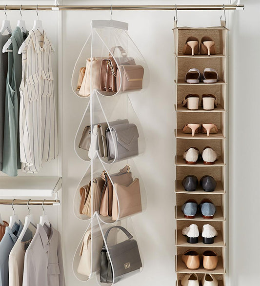 Hanging Closet Organizer | Foldable Multi-Shelf Wardrobe Storage Organizer