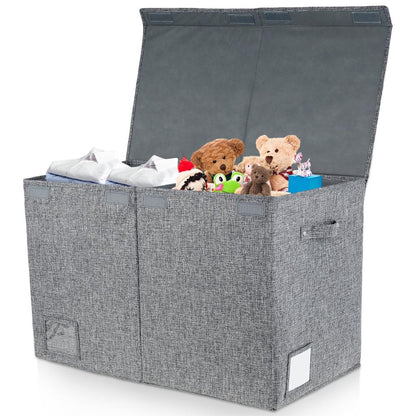 Foldable Storage Box with Lid | Large Capacity Clothes &amp; Closet Organizer