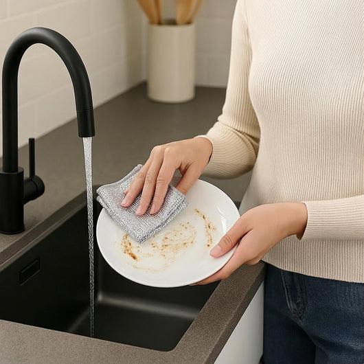 Dish Washing Mesh Cloth | Reusable Non-Scratch Kitchen Cleaning Cloth