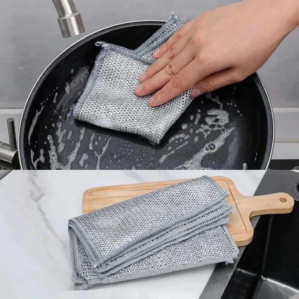 Dish Washing Mesh Cloth | Reusable Non-Scratch Kitchen Cleaning Cloth