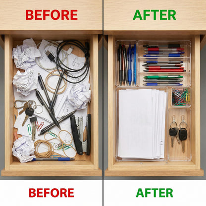 Drawer Organizer | Adjustable Storage Divider for Clothes, Kitchen & Office