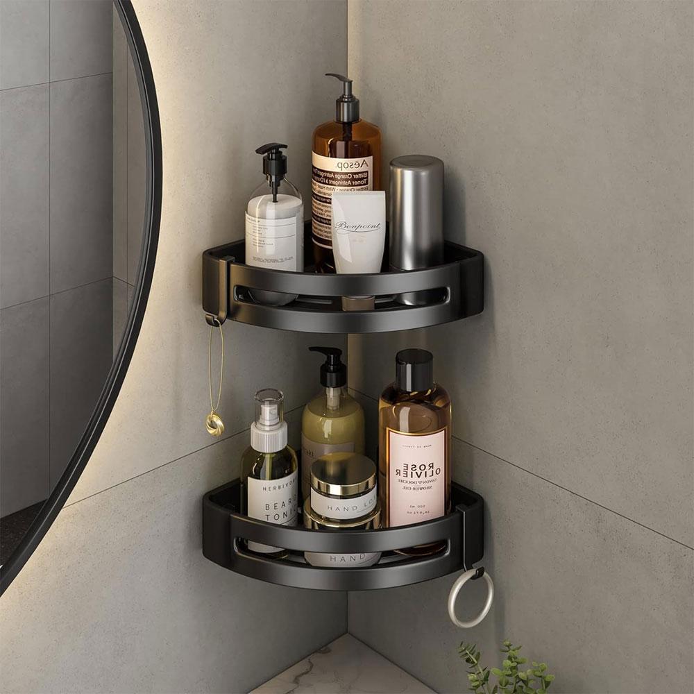 Bathroom Corner Shelf | No-Drill Waterproof Wall Mounted Shower Organizer