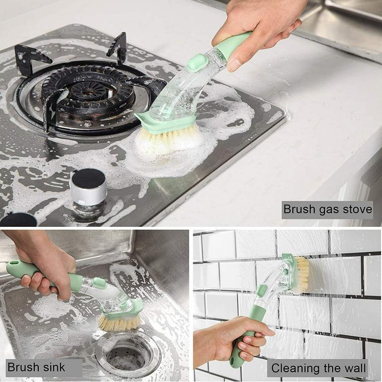 Kitchen Cleaning Brush Set | Multi-Purpose Scrub Brushes for Kitchen & Home