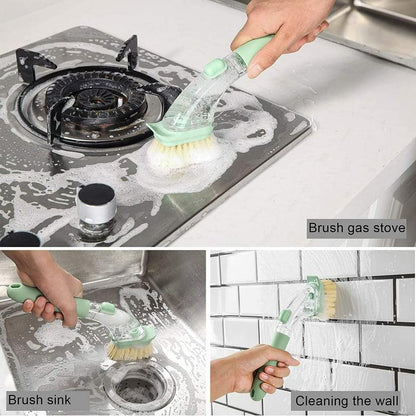 Kitchen Cleaning Brush Set | Multi-Purpose Scrub Brushes for Kitchen & Home
